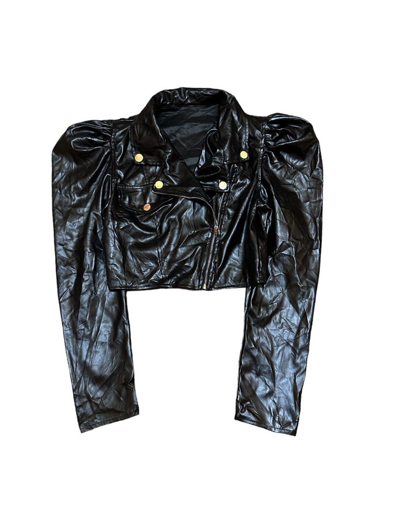 Pvc cropped jacket hotsell