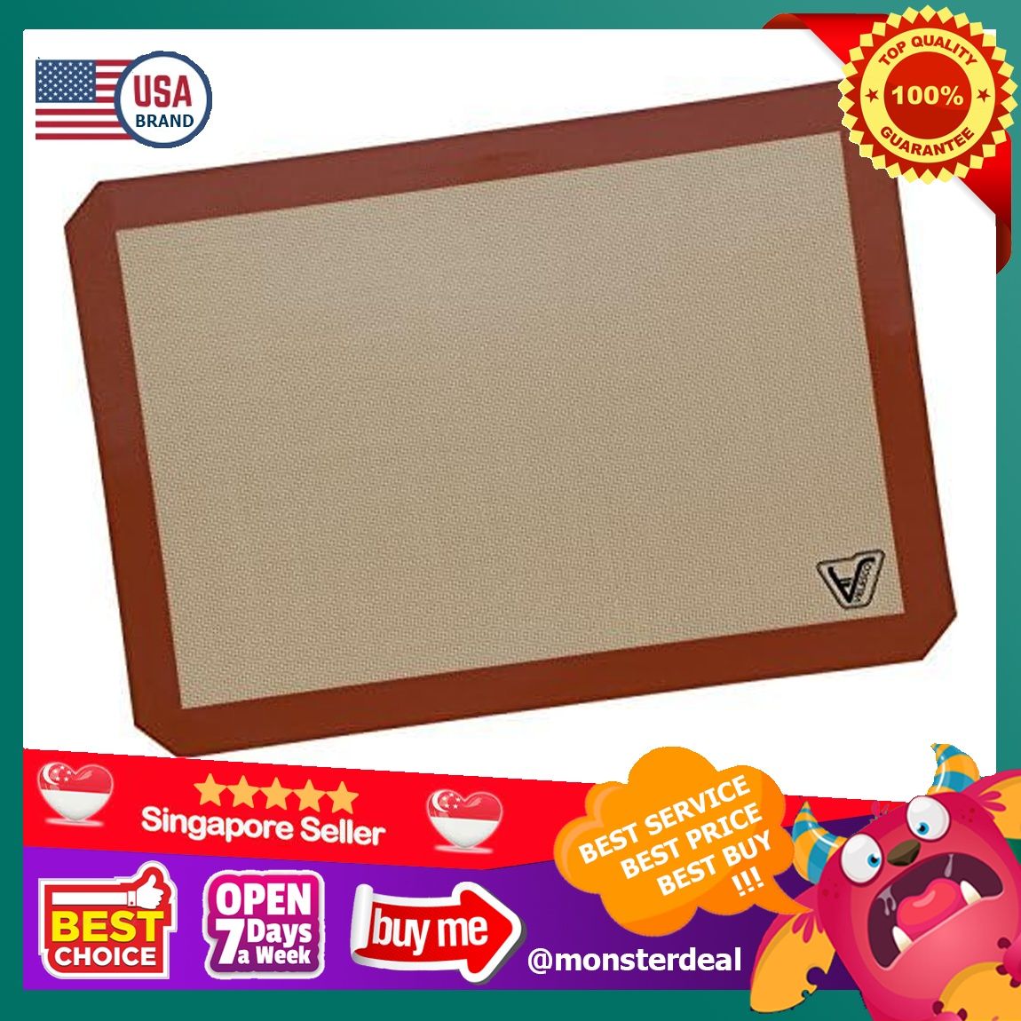  Silicone Macaron Baking Mat - Set of 2 Half Sheet (Thick &  Large 11 5/8 x 16 1/2) - Non Stick Silicon Liner for Bake Pans & Rolling  - Macaroon/Pastry/Cookie Making 