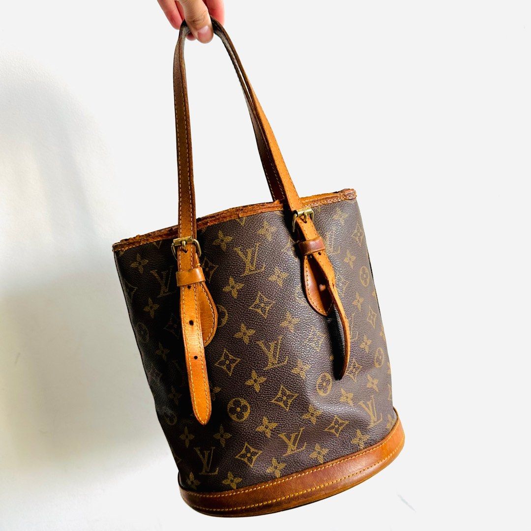 Lv bucket vintage, Luxury, Bags & Wallets on Carousell