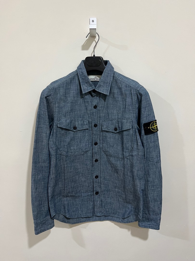 Stone island chambray shirt online