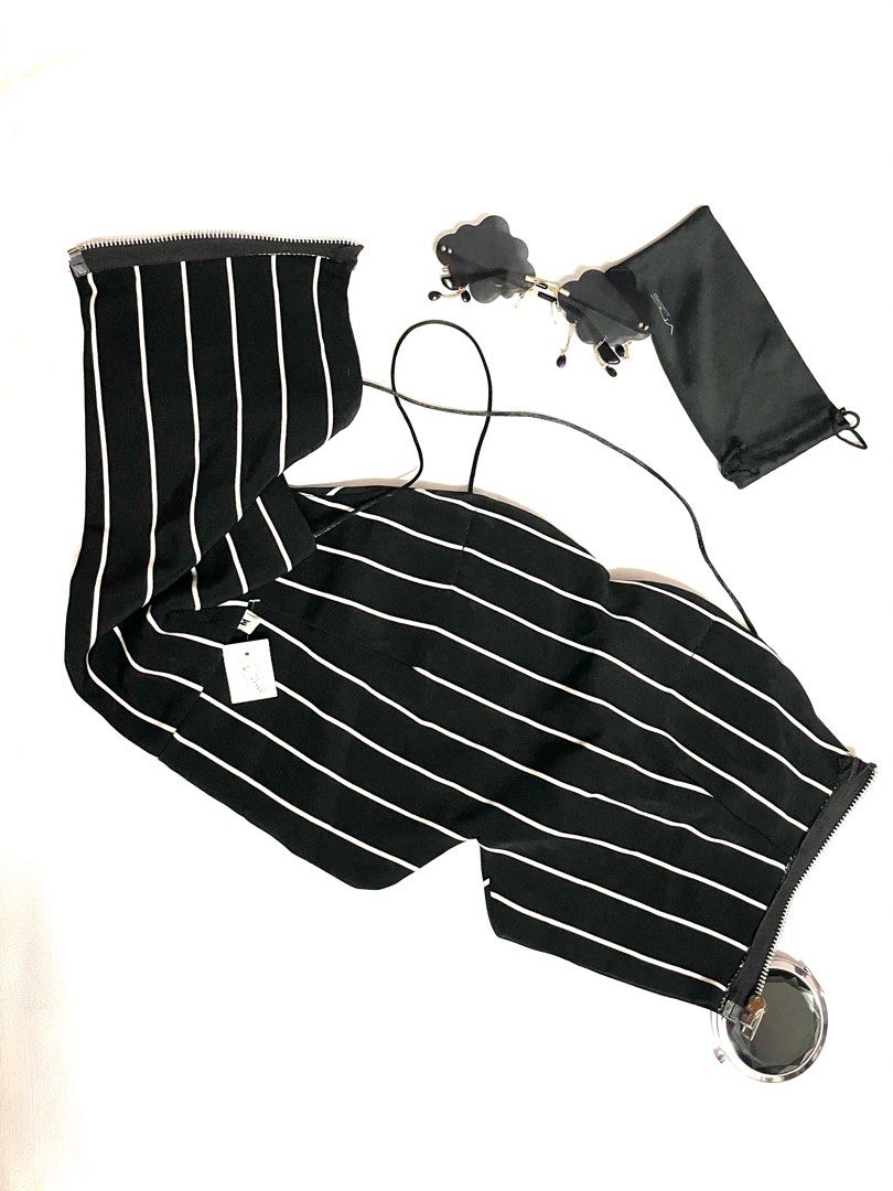Stripe sexy strapless crop tops, Women's Fashion, Tops, Sleeveless