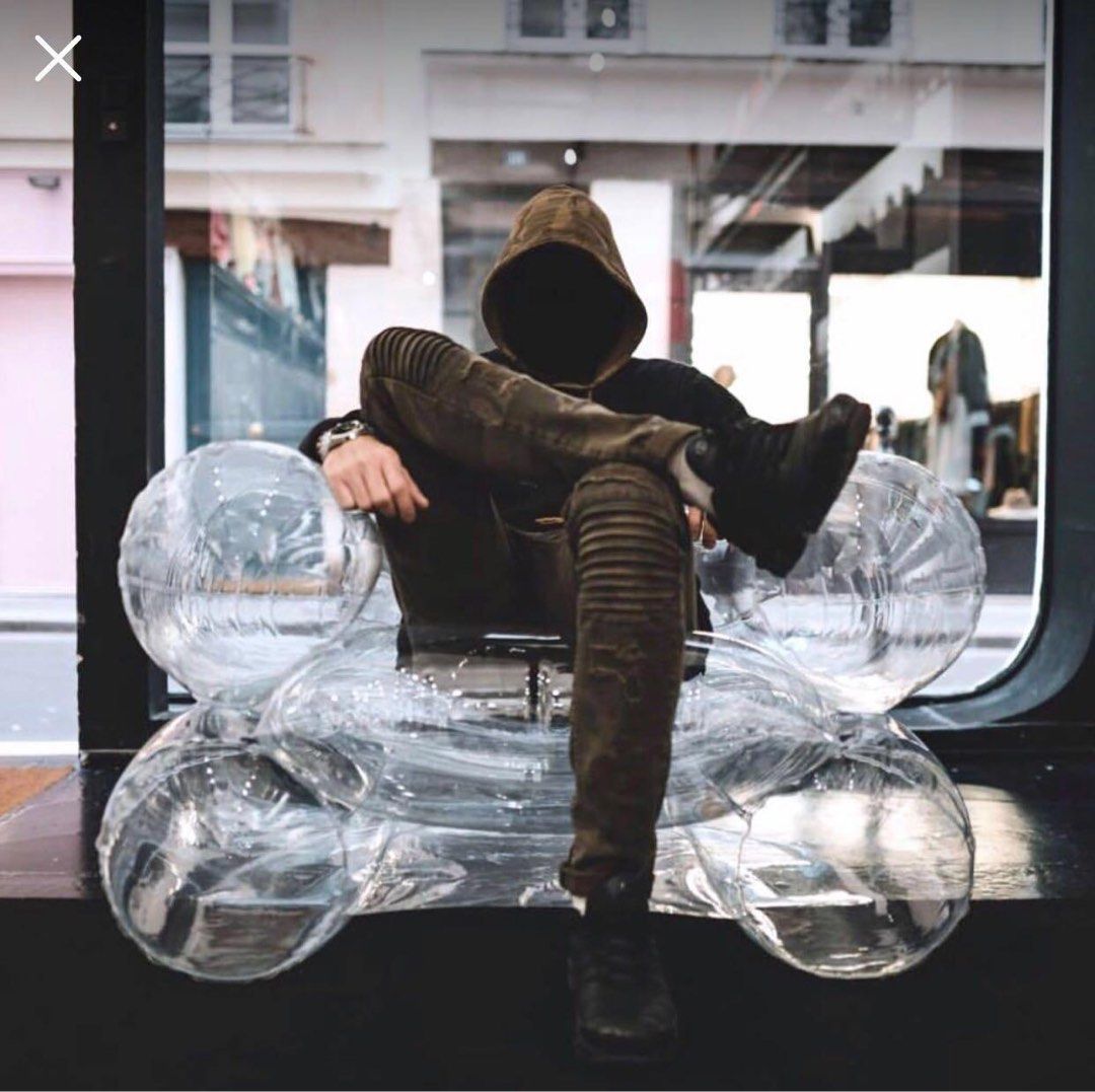 SUPREME INFLATABLE CHAIR TRANSPARENT, Furniture & Home Living