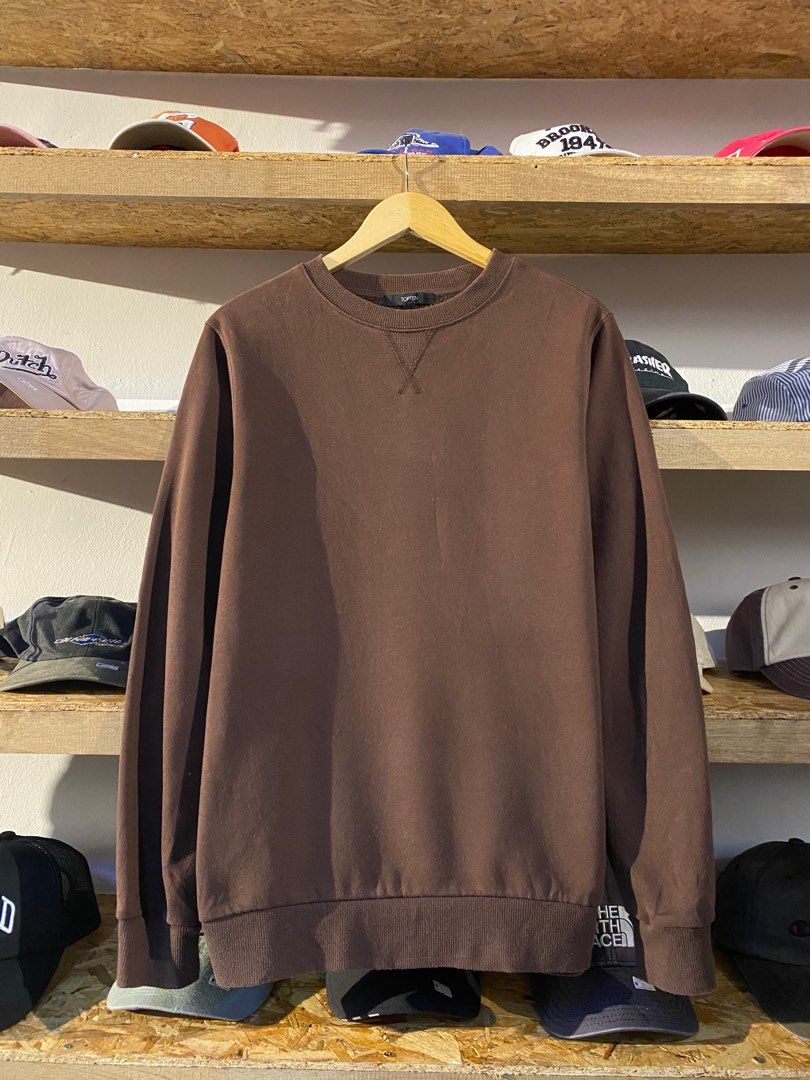 Plain new arrivals brown sweatshirt