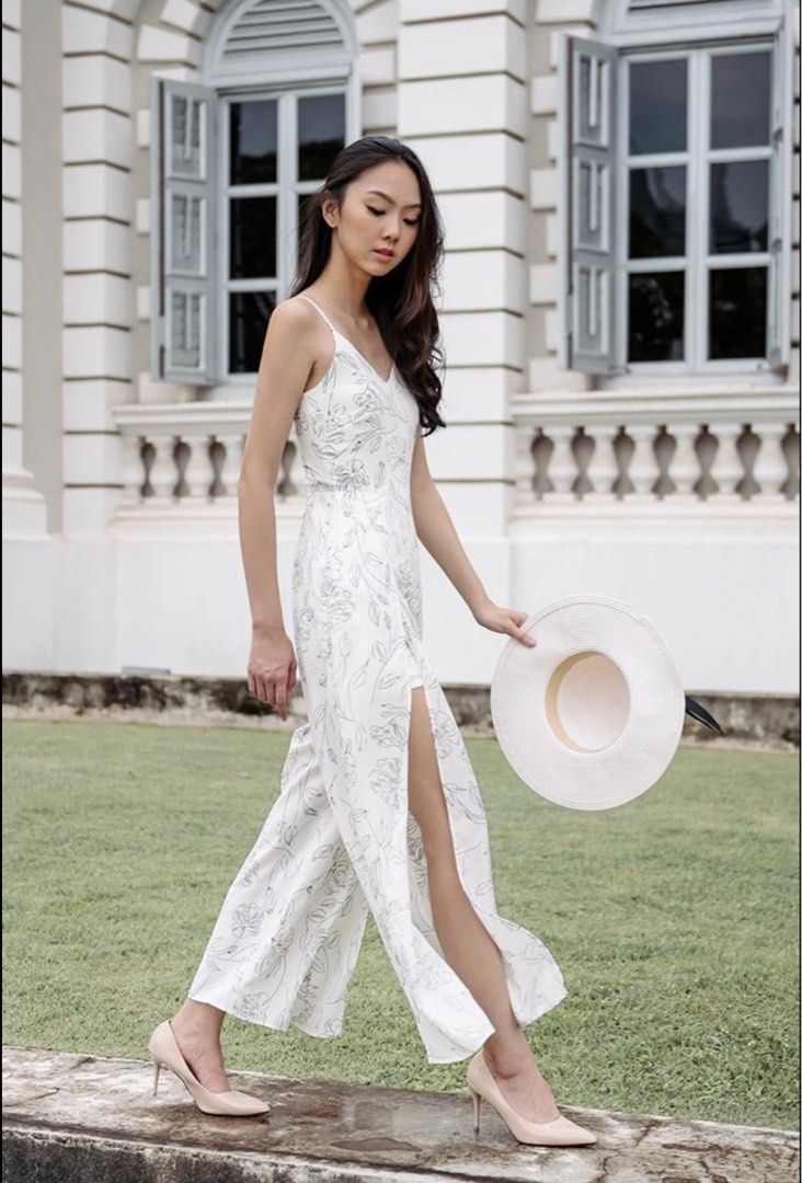 Theory white jumpsuit hotsell