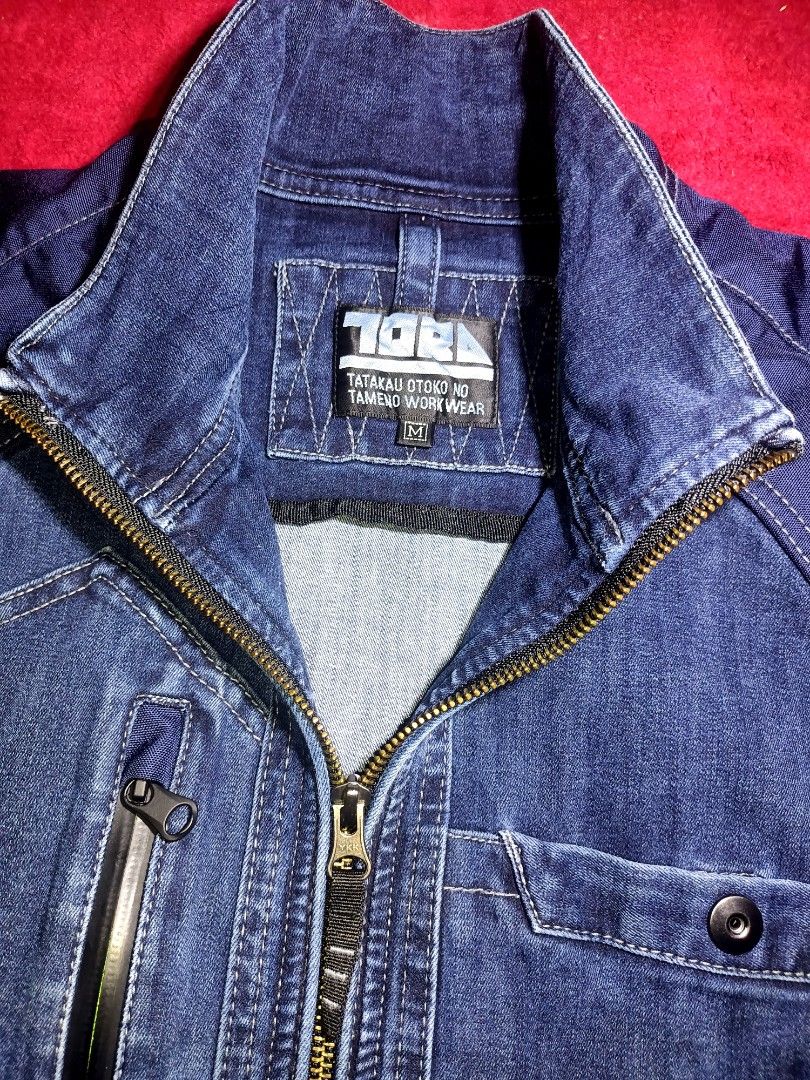 Denim zipper jacket top