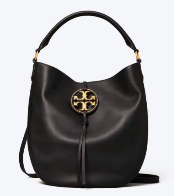 TORY BURCH MILLER METAL LOGO SLOUCHY HOBO BAG Women s Fashion