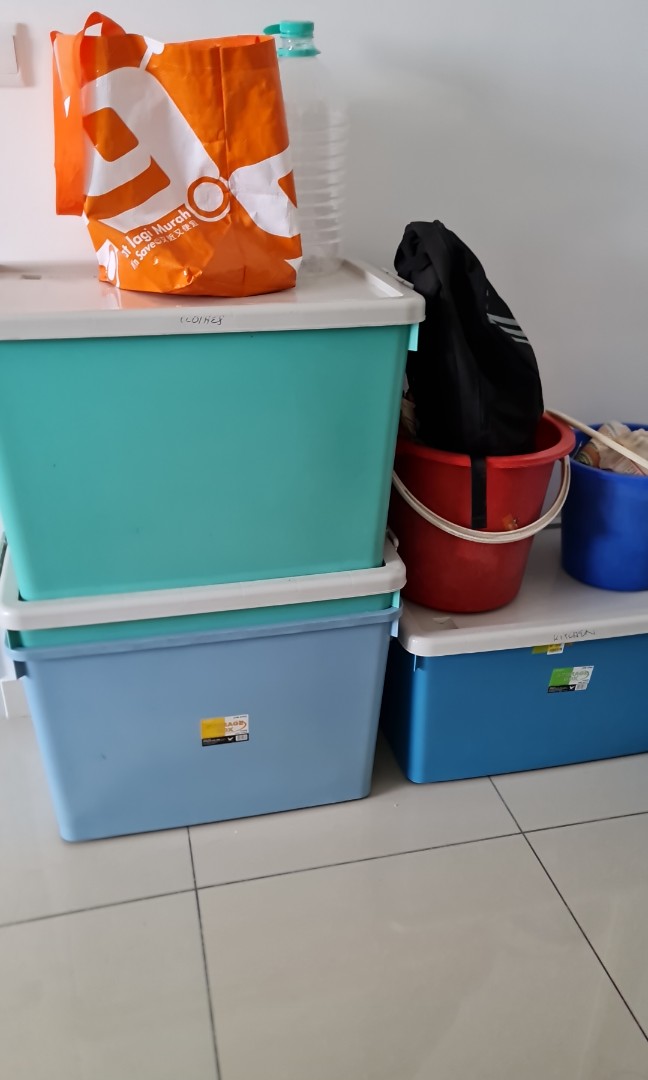 80 liter Storage Box With Wheel/ Storage Cabinet/ Kotak Simpanan
