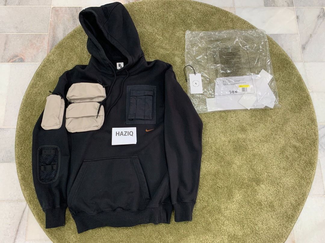 Travis Scott x Nike NRG AG Utility Hoodie Black, Men's Fashion