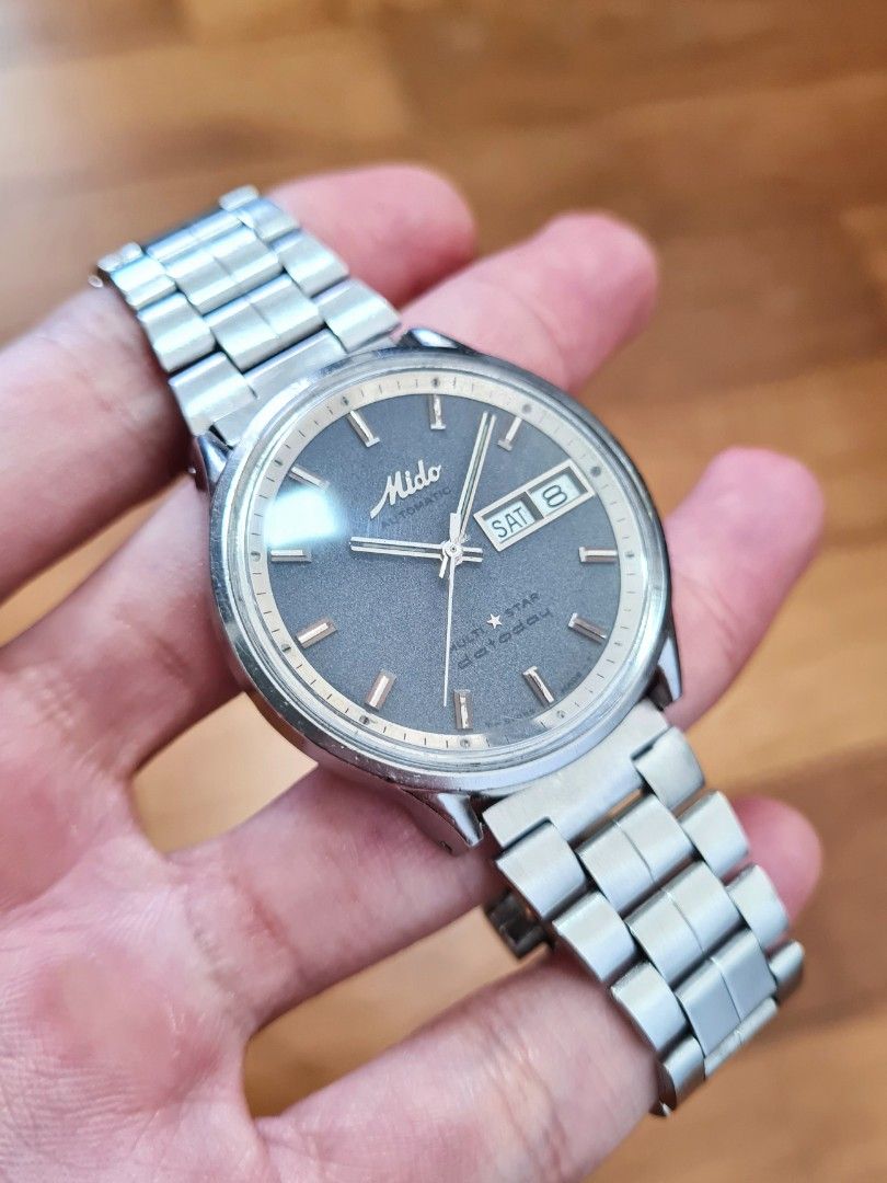 Rare Mido Multi Star Datoday 3479 Automatic Vintage Watch with