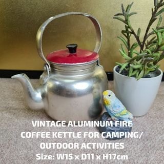 VINTAGE ALUMINUM FIRE COFFEE KETTLE FOR CAMPING/OUTDOOR ACTIVITIES