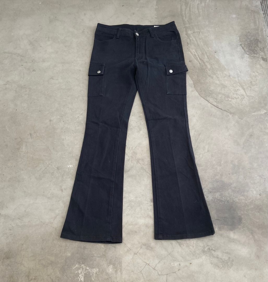 Y2K BURBERRY Black Flare Pants (S) main image 0