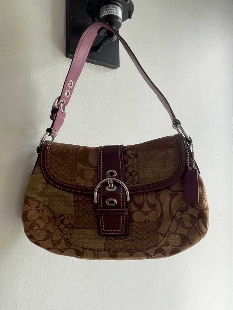 Vintage coach patchwork Buckel shoulder bag, Women's Fashion, Bags ...