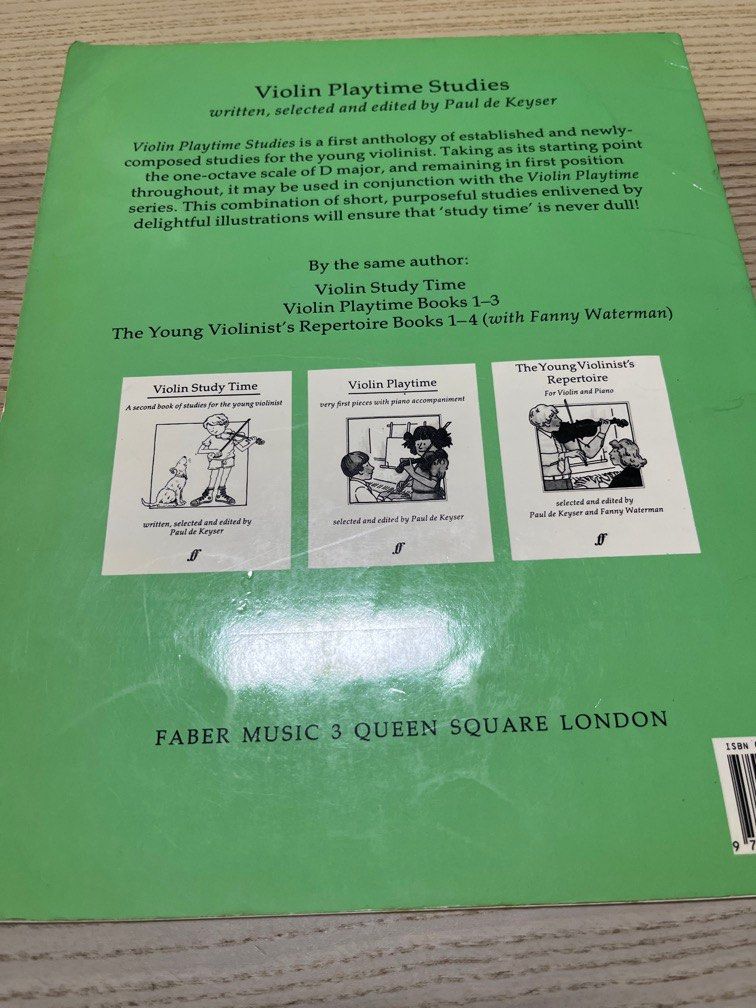 Violin playtime studies, Hobbies & Toys, Books & Magazines, Fiction