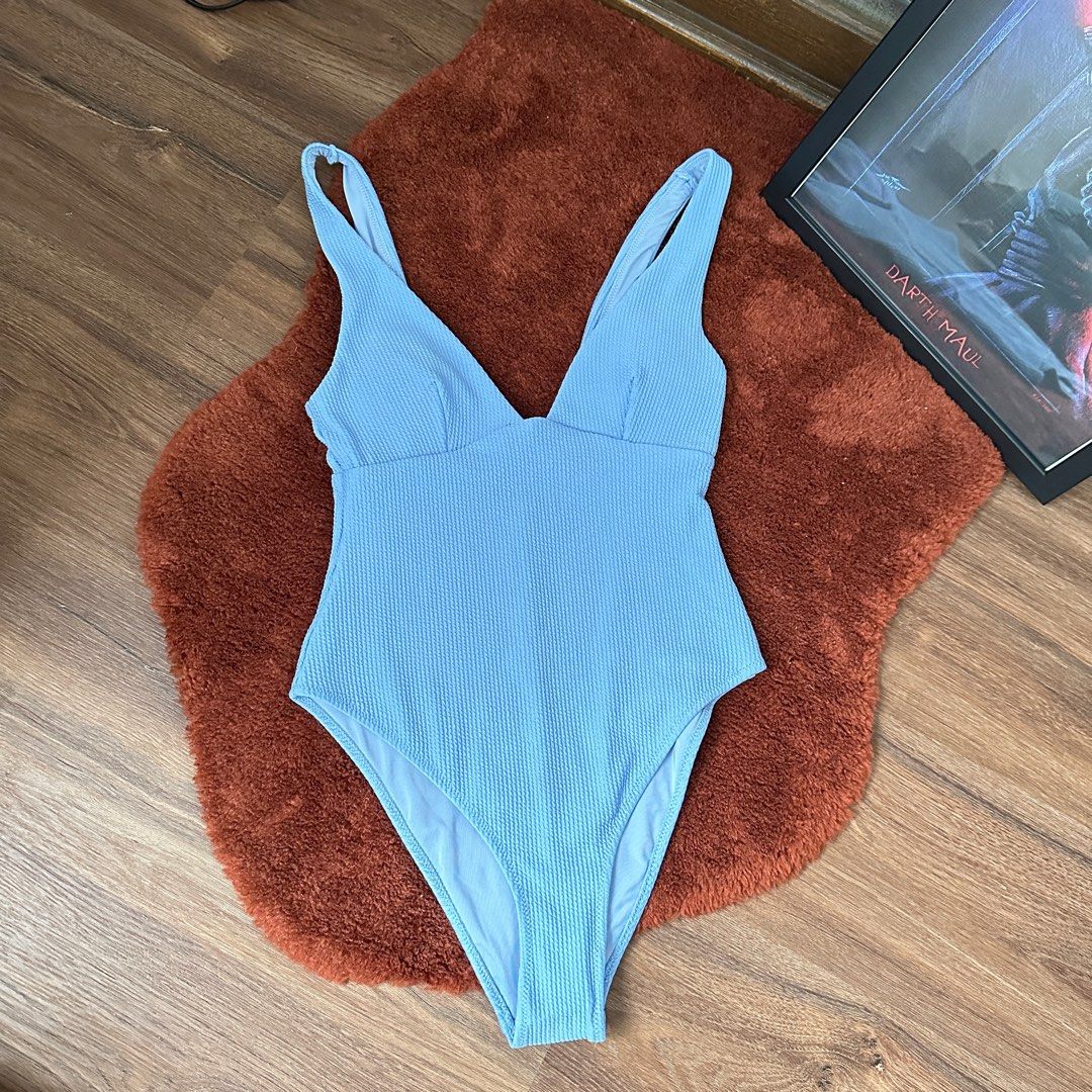 XS S H M Baby Blue Swimsuit Women s Fashion Tops Blouses on