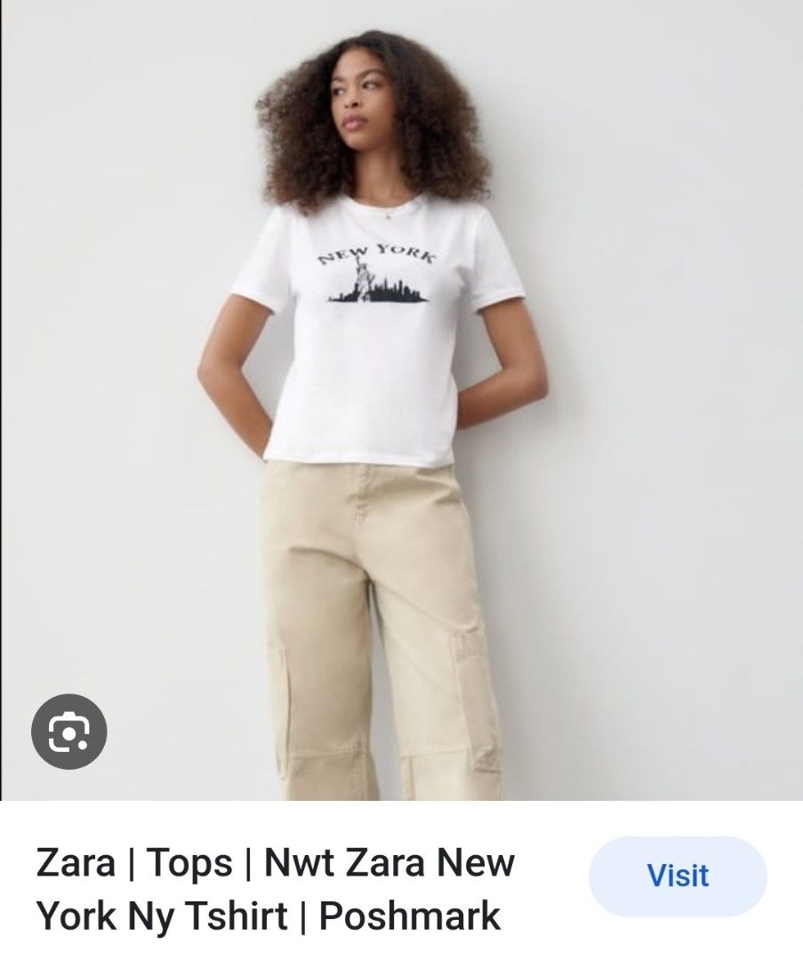 ZARA NEW YORK NY T-SHIRT, Women's Fashion, Tops, Shirts on Carousell