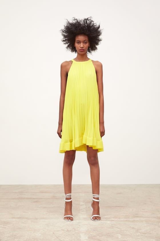 strapless open back dress Women's Shirt Dress with Pleated Skirt L main image 0