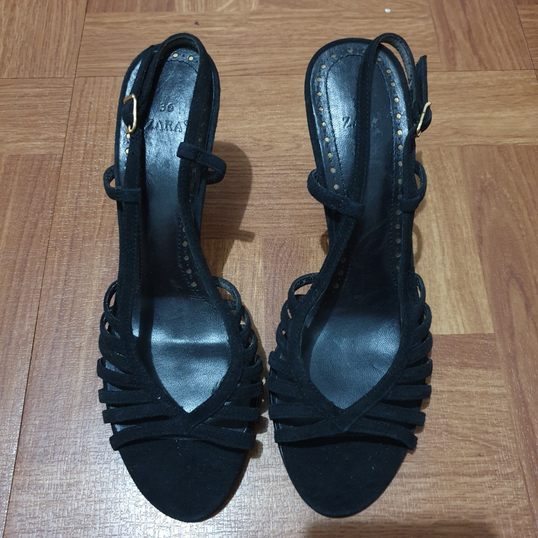 zara suede heels