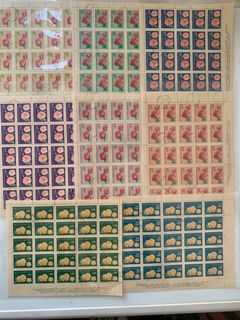 1962 Hungary rose stamp sheet
