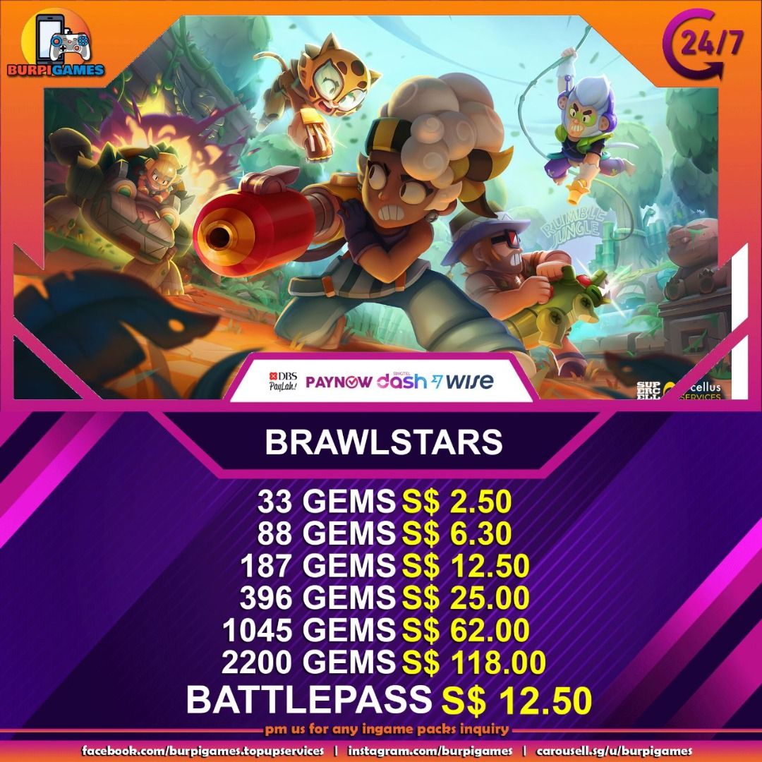 [NO LOGIN] BRAWL STARS UID TOP UP - INSTANT LEGAL AND SAFE 24/7, Video ...