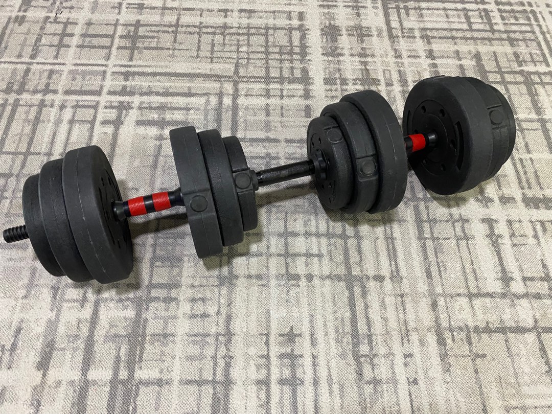 30kg total Dumbbells/ barbells weights, Sports Equipment, Exercise