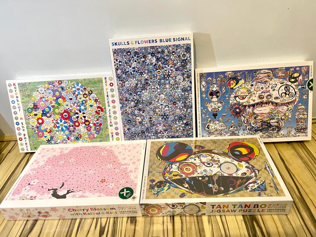 村上隆パズル　　SKULLS & FLOWERS BLUE カイカイキキ美術品/アンティーク
