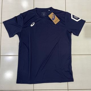 [日貨] ASICS 亞瑟士 訓練排汗短袖 (藏青／L)