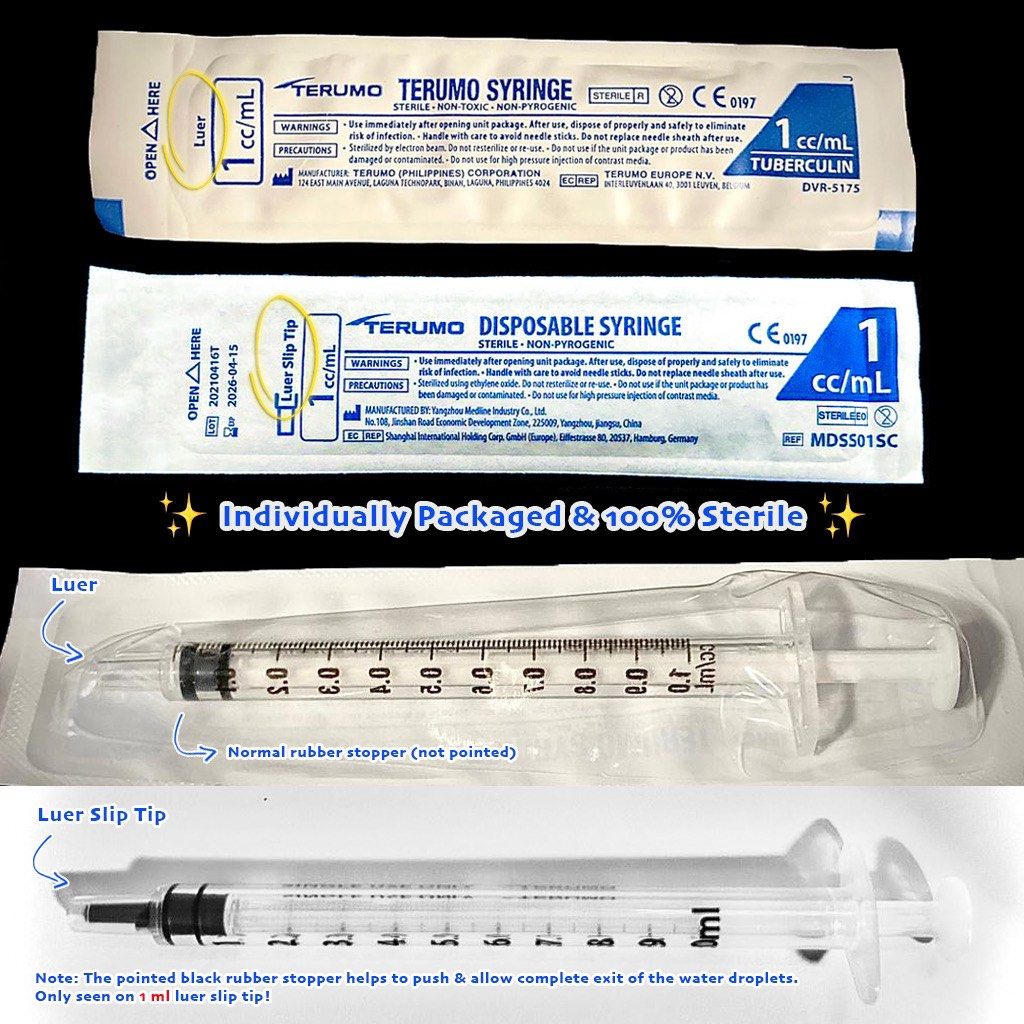 🇸🇬 [Local ready stock!] 1ml, 3ml, 5ml, 10ml, 20ml, 50ml Terumo Syringes  (Catheter Tip, Luer, Luer Lock Tip & Slip Tip)