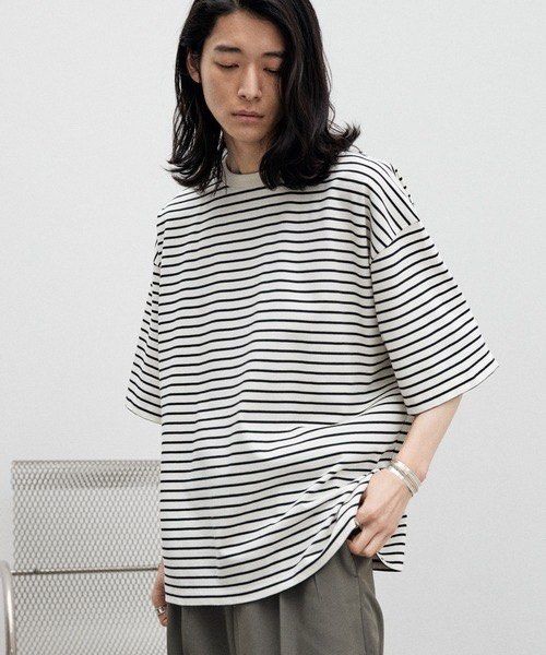 日本wym lidnm narrow border wide tee 日系休閒男士夏季特惠復古, 男