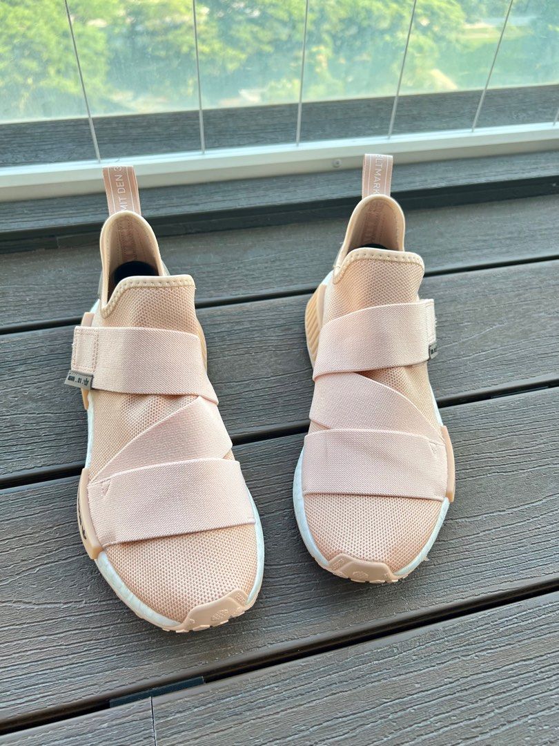 Adidas NMD R1 Strap UK 6.5 (US 8W) - Halo Blush, Women's Fashion, Footwear,  Sneakers on Carousell