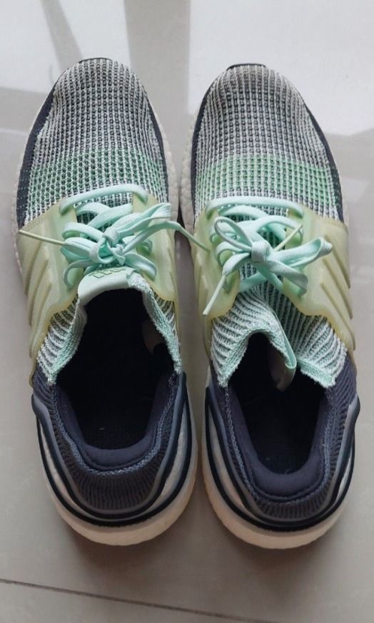 Adidas ultra boost 19 ice mint grey hot sale six