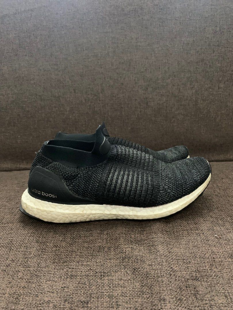 Adidas ultra boost laceless black xs discount