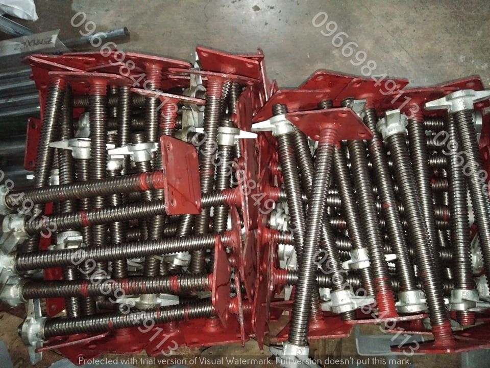 Adjsutable Base jack 27mm x 400mm Solid Threaded Rod Heavy Duty Brand ...