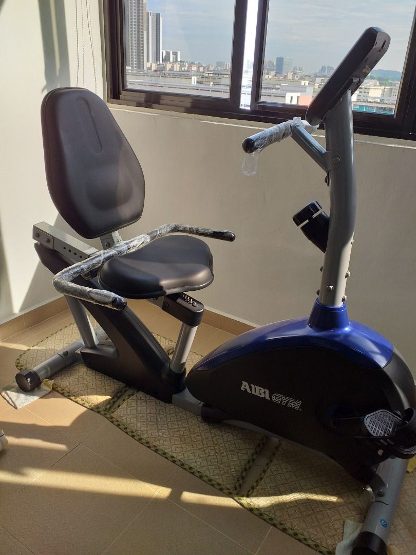 Exercise bike sales with seat back
