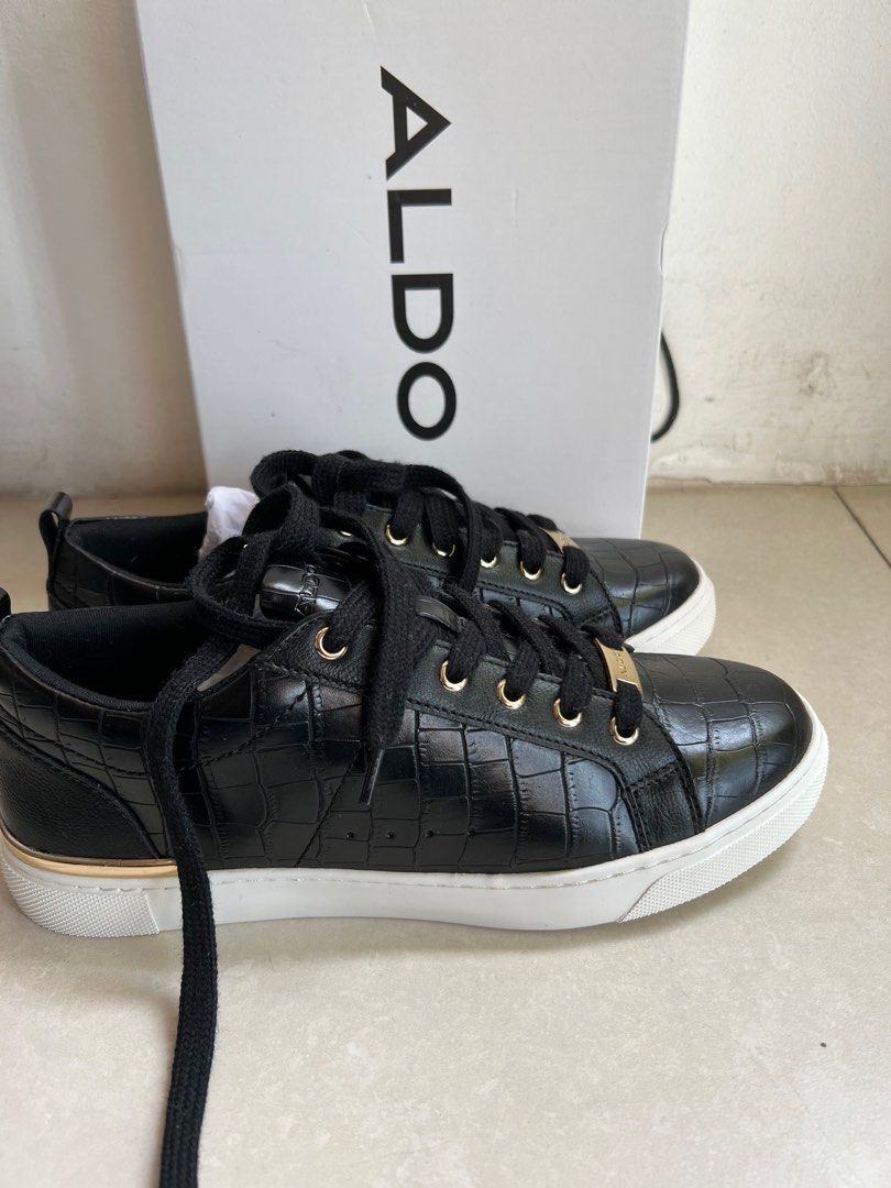 Aldo black sneakers top womens