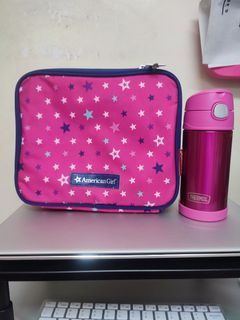 American Girl Insulated Lunch Bag and Thermos Insulated Water Bottle