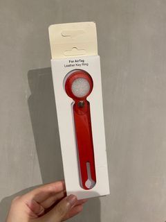 Apple AirTag Leather Loop (Red)