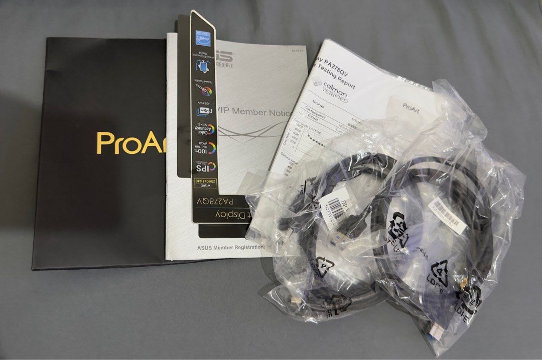 ASUS ProArt Display PA278QV 27” WQHD (2560 x 1440) Monitor,  100% sRGB/Rec. 709 ΔE < 2, IPS, DisplayPort HDMI DVI-D Mini DP, Calman  Verified, Anti-glare, Tilt Pivot Swivel Height Adjustable, Black