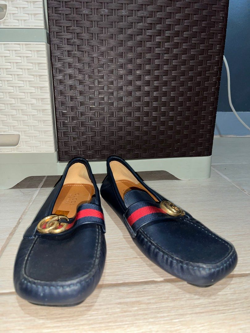 Gucci GG Marmont Web Driver Loafers