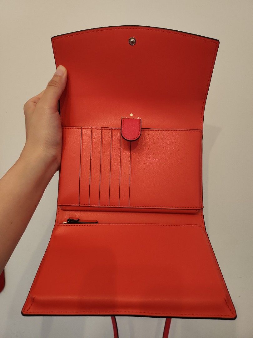 Cherry red sale clutch bag