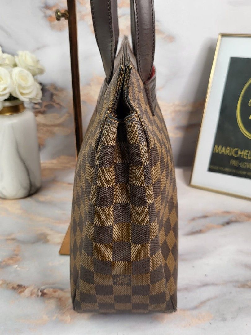 Louis Vuitton Riverside Damier Ebene Satchel Shoulder Bag Brown