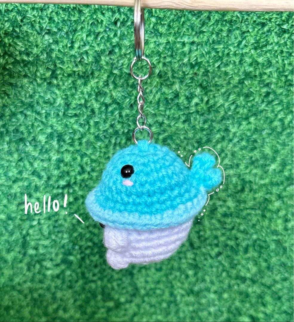 Chubby Whale Crochet Keychain – Hey Meeko
