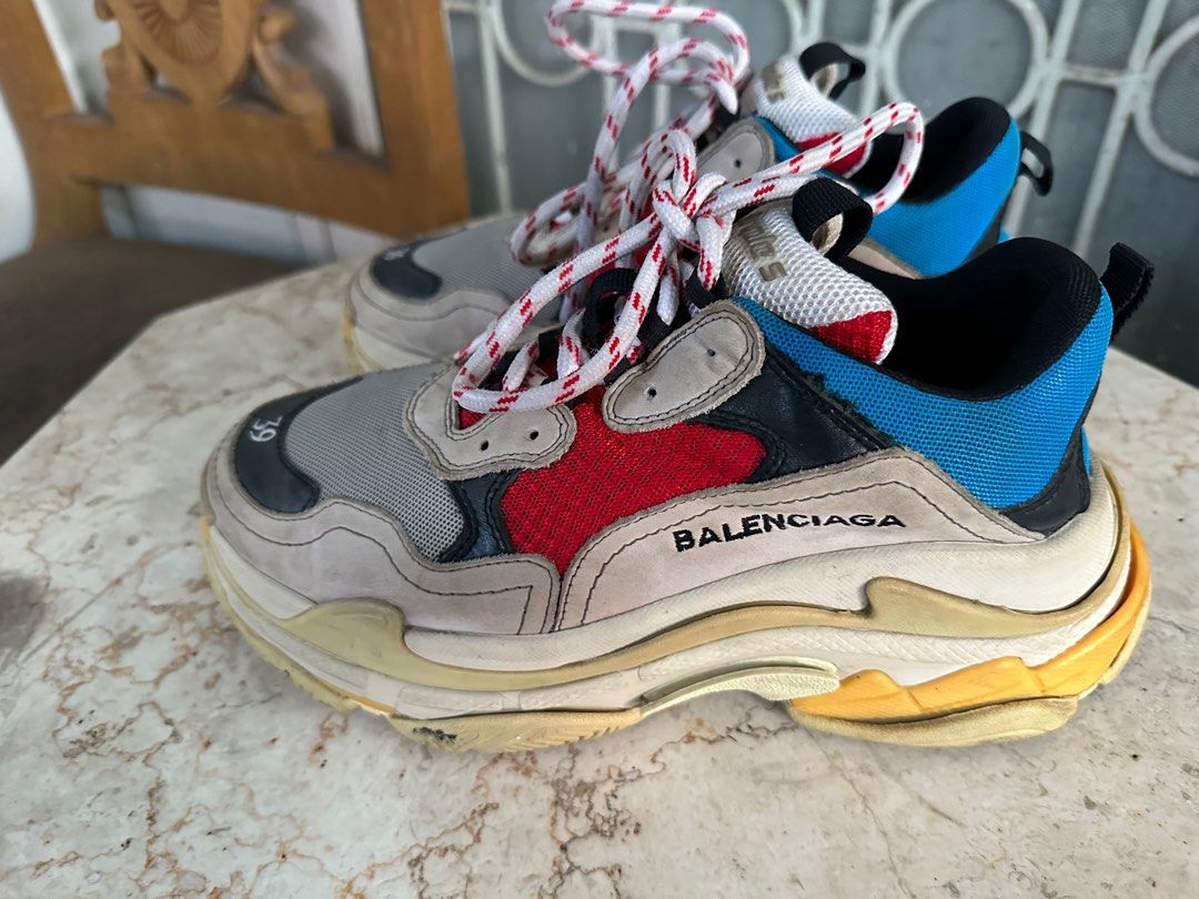 Fashion Balenciaga Lego Shoes Balenciaga Triple S Red Blue Yellow