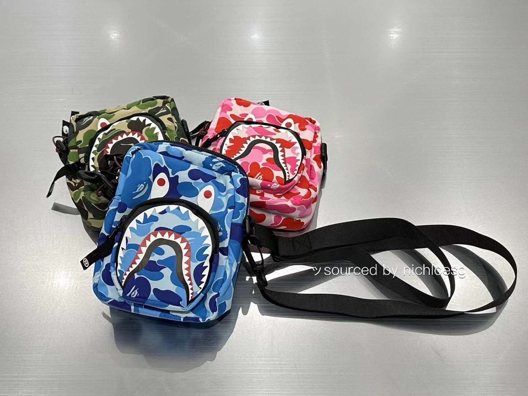 BAPE ABC CAMO SHARK MINI BAG, Women's Fashion, Bags