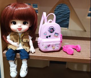 Barbie backpack and headset