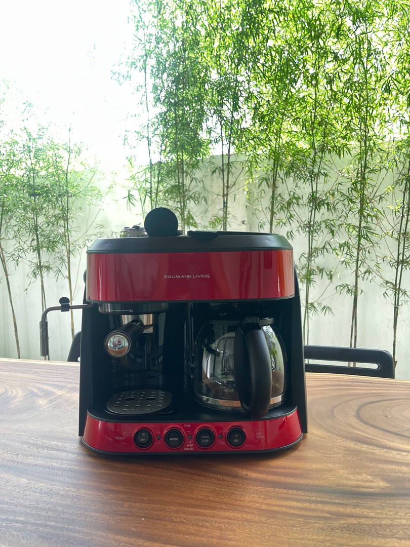 Baumann Living 2in1 Espresso & Drip Coffee Machine with Milk Frother