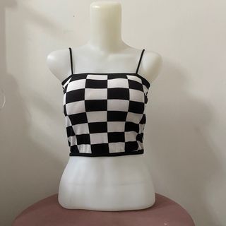 Black & White CheckerBoard tank top