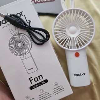 BNew Gaabor Hand-held Fan Portable Mini Fan USB Rechargeable Handy Pocket Cooling Fan