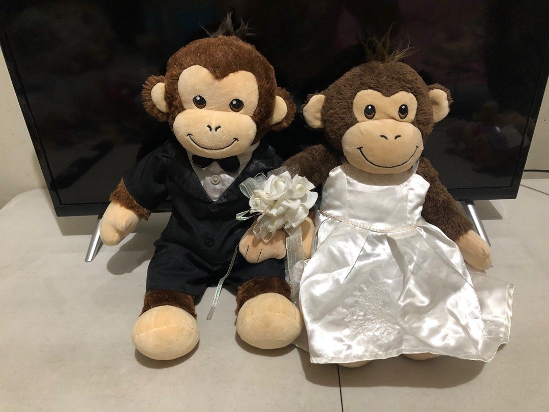 Build a Bear Bride and Groom Monkey Plush Set on Carousell