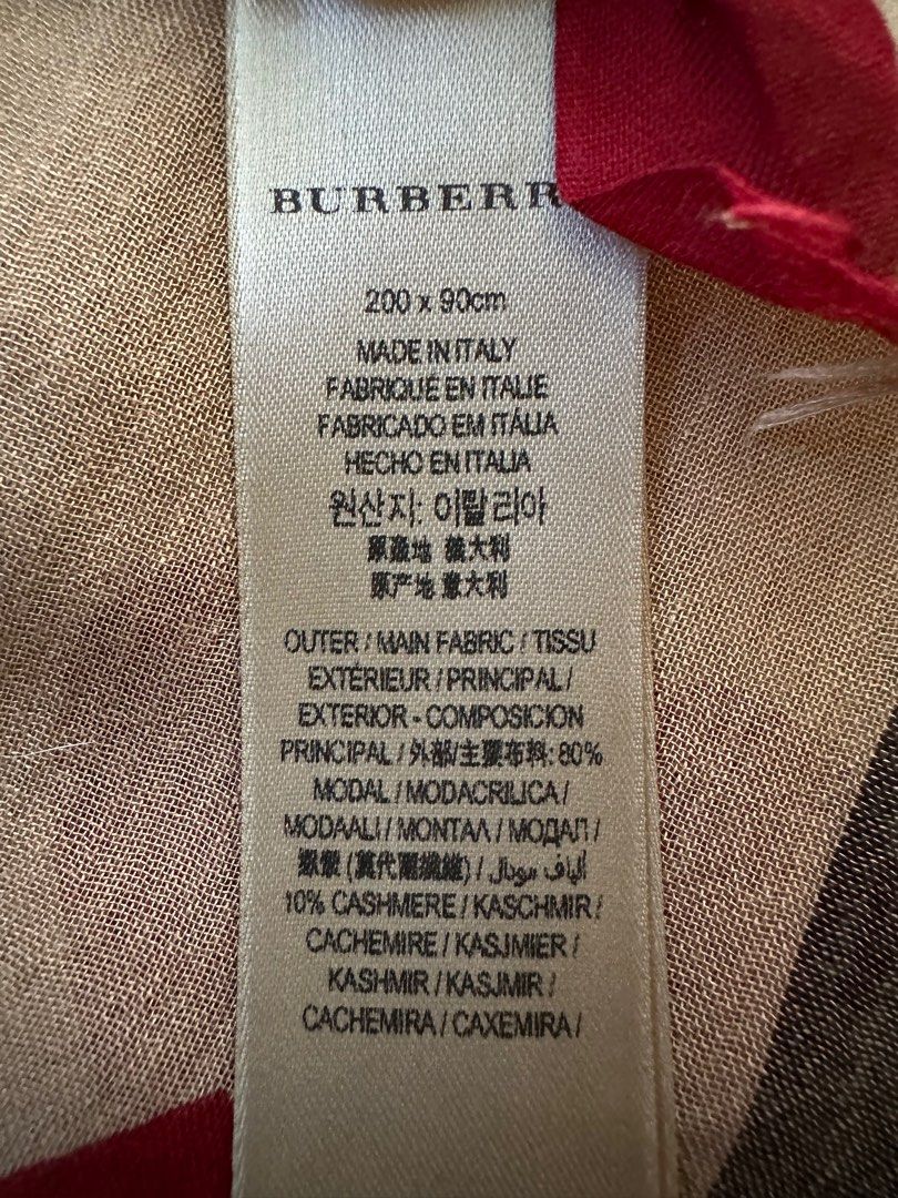burberry scarf 80 cashmere 20 silk
