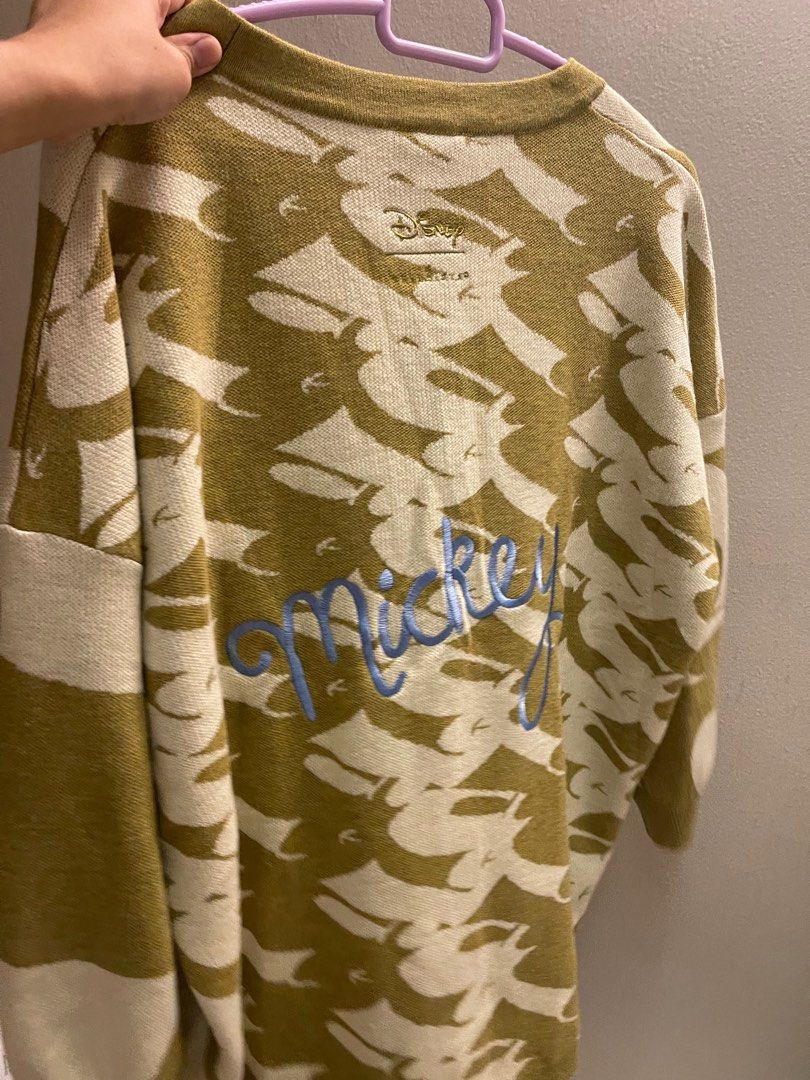 Aproms elegant green striped print oversized pullover deals